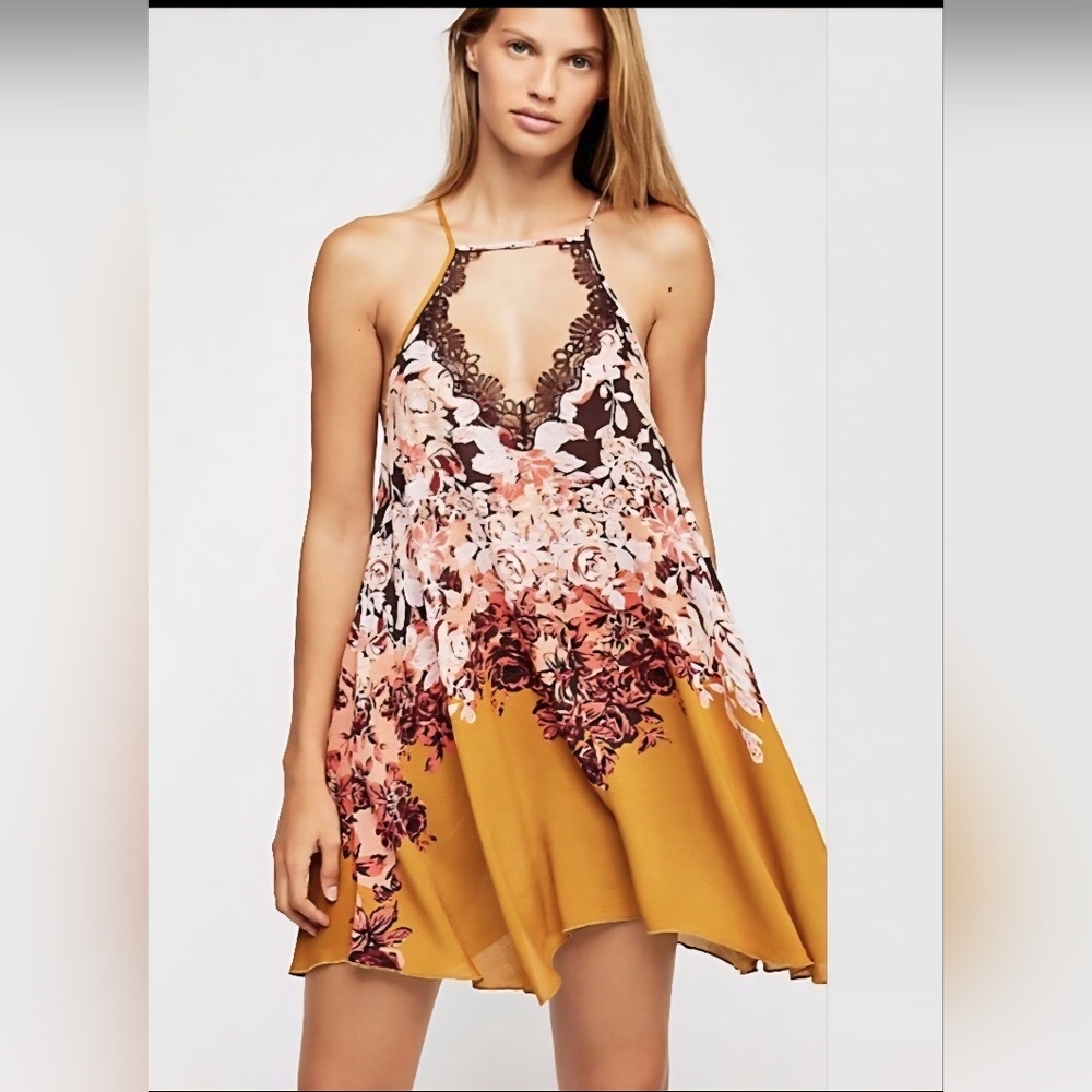 Free People Haze Trapeze Mini Dress